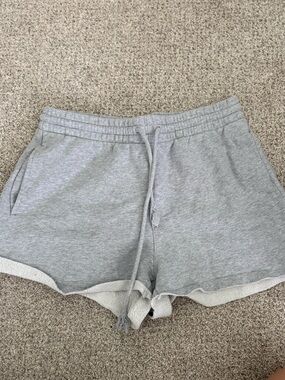 TNA Light Gray Athletic Lounge Shorts with Drawstring
